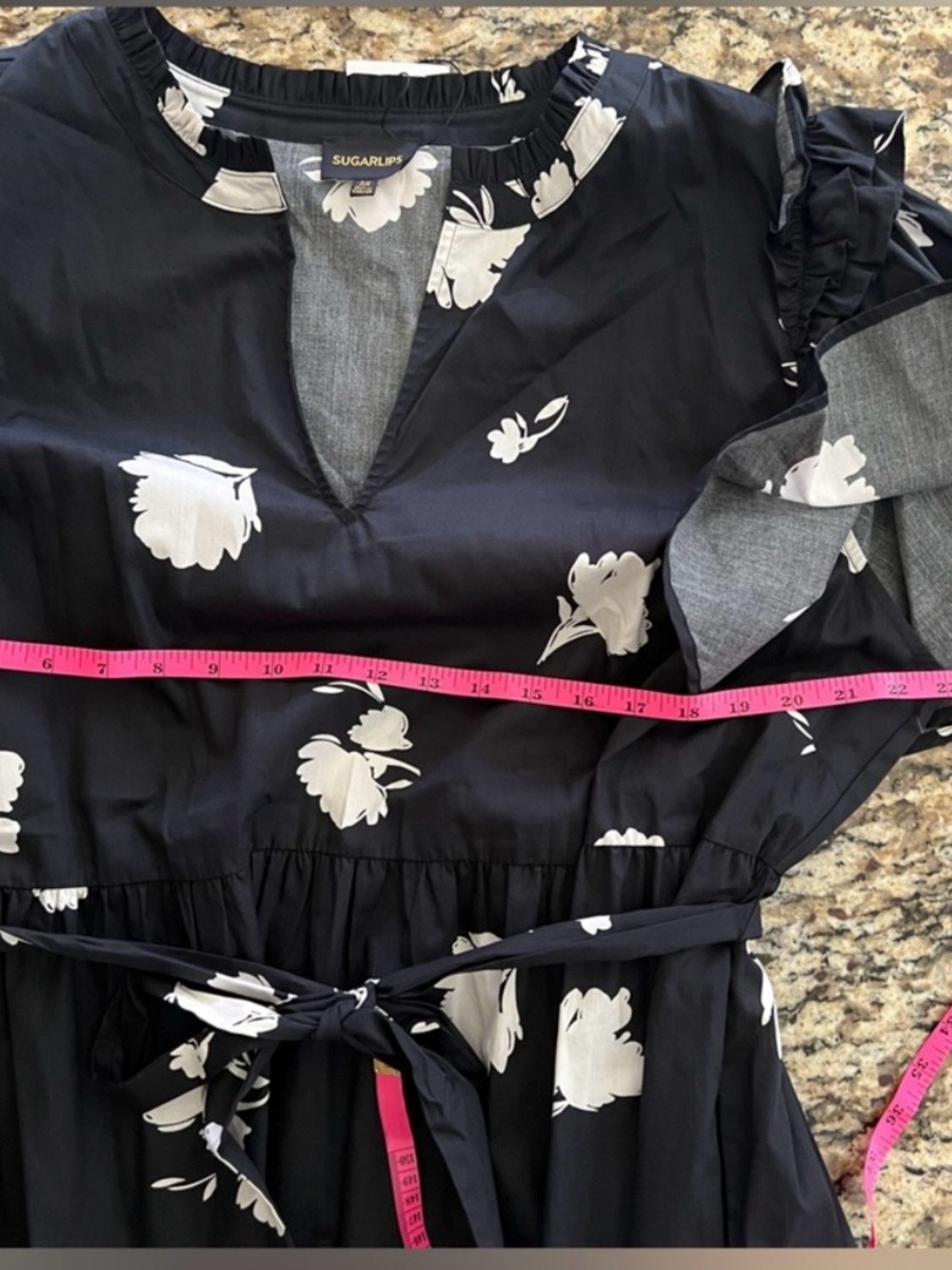 Sugarlips Tiered Midi Dress Curve 2X - Picture 9 of 11